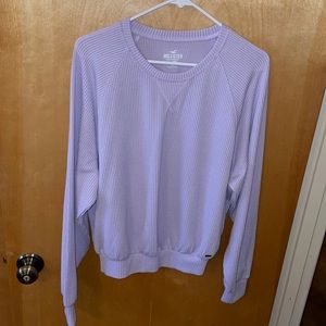 Hollister purple balloon sleeve top
